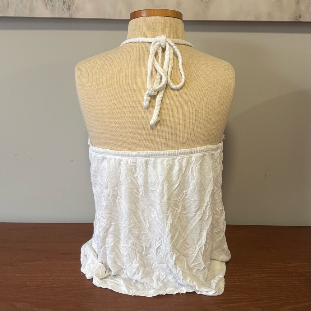 White Ruffled Halter Top by Banana Republic - Picture 4 of 9